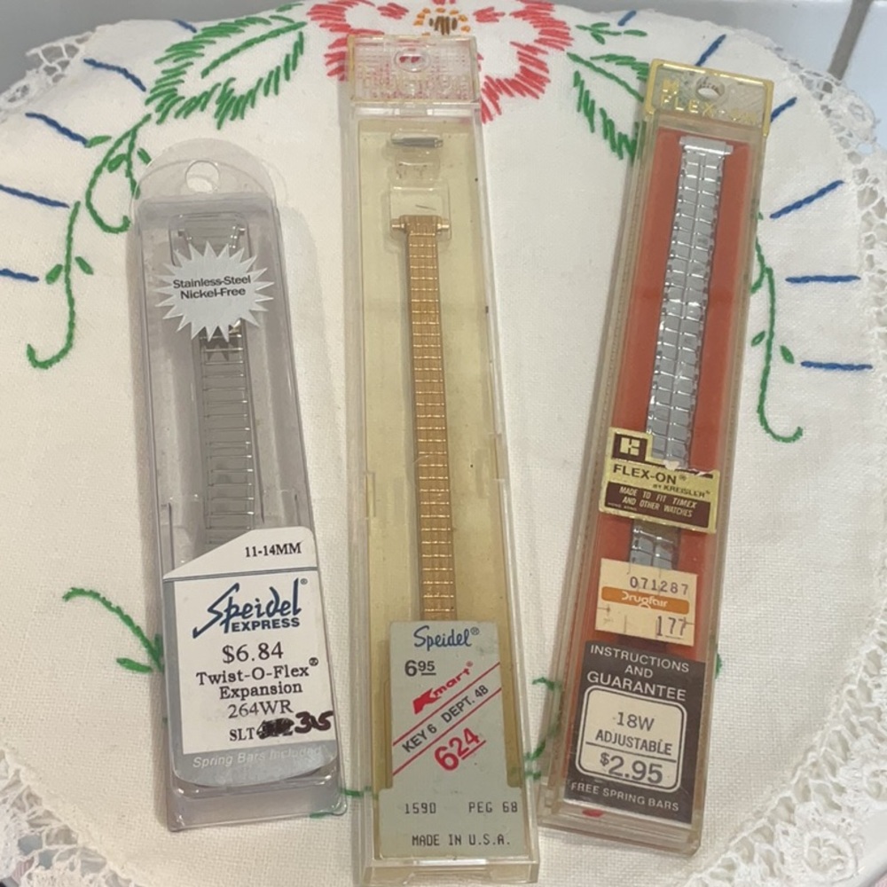 Speidel and Flex-on Watch Bands vintage